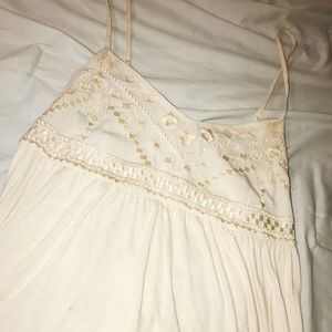 Embroidered Top Flowy Tank